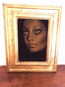 Framed oil painting
